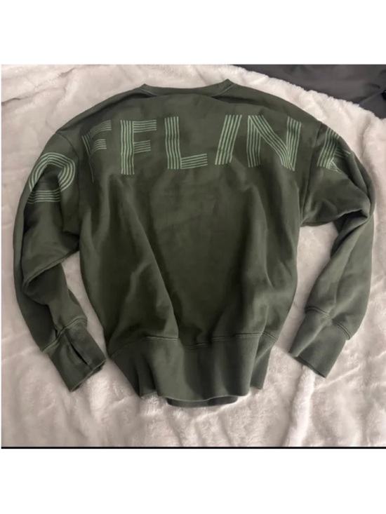 aerie Sweaters - aerie Olive Green Crewneck Sweatshirt with Back Logo